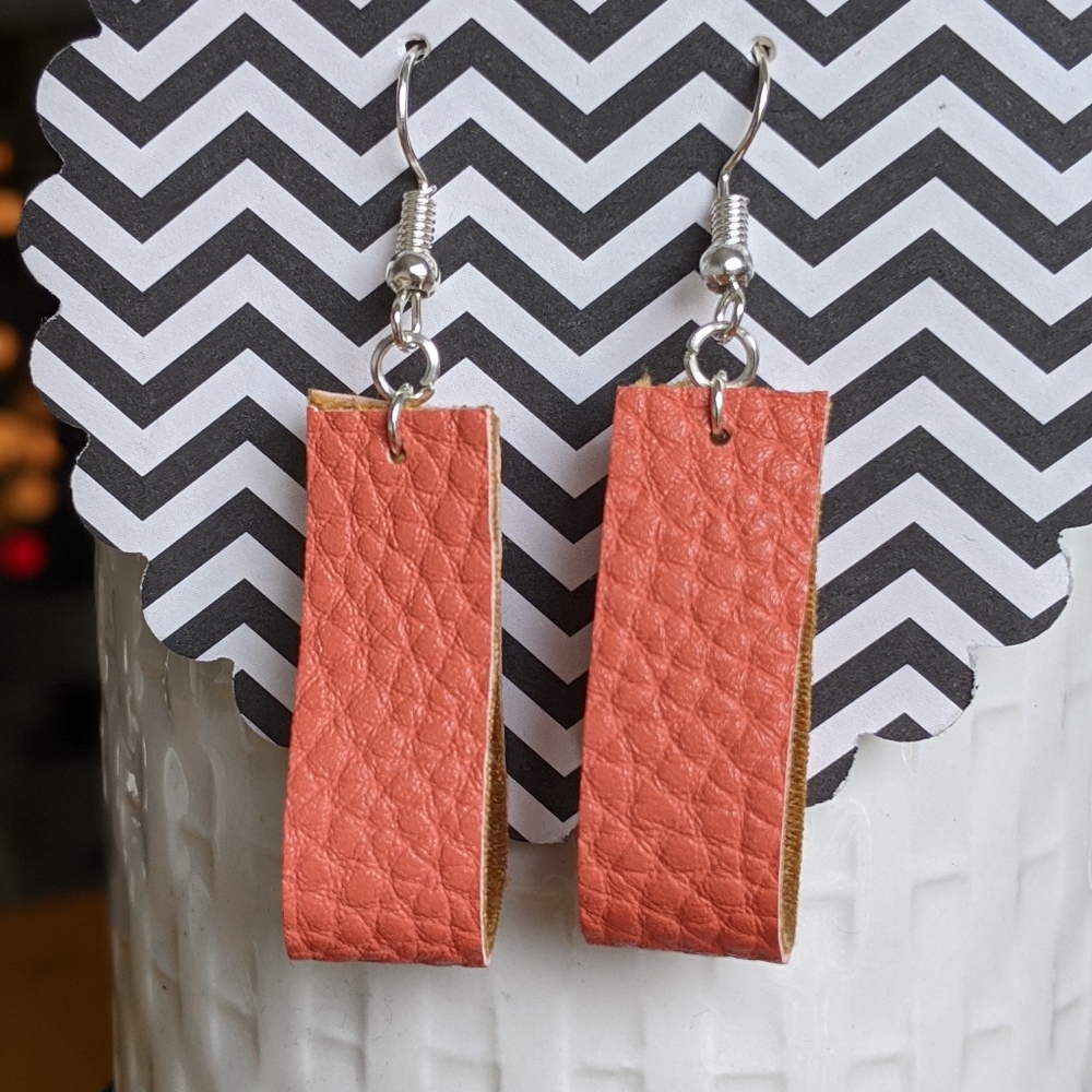 Faux leather earrings